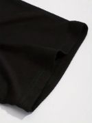 Baskılı Oversize Bisiklet Yaka T-shirt - Siyah resmi